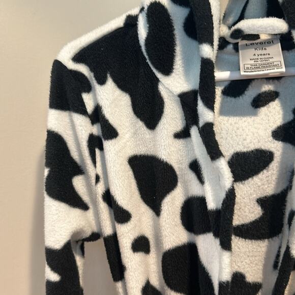 Leveret Toddler Size 4 Cow Print Hooded Bath Robe - Picture 3 of 11
